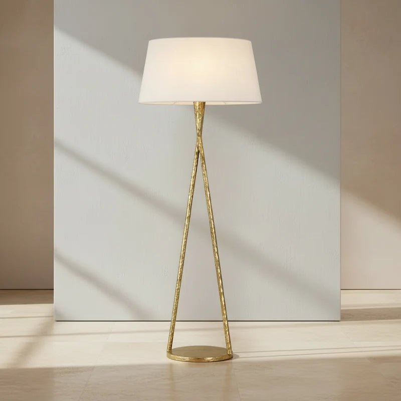 Visual Comfort 60 In LED Floor Lamp Gilded Iron