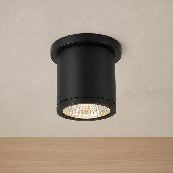 Kuzco Nordic 4 In Outdoor LED Flush Mount Light Black