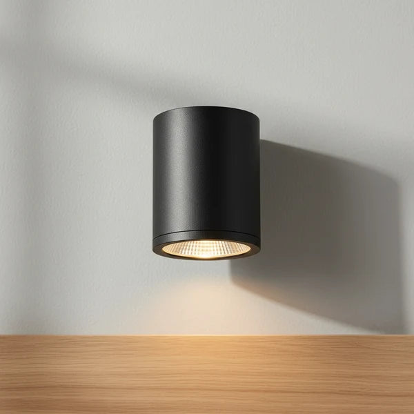 Kuzco Nordic 4" Outdoor LED Flush Mount Ceiling Light – Black